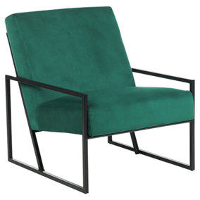 Modern Velvet Armchair Green DELARY