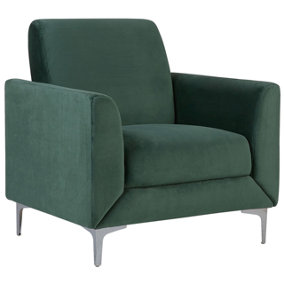 Modern Velvet Armchair Green FENES