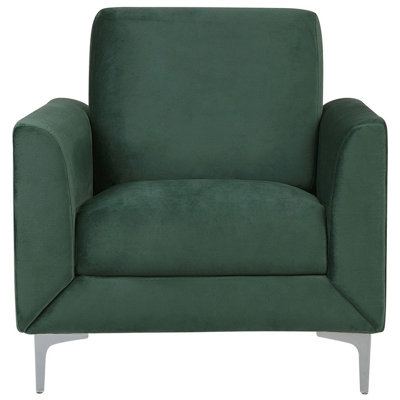 Modern Velvet Armchair Green FENES