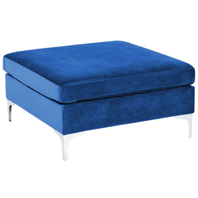 Modern Velvet Ottoman Blue EVJA