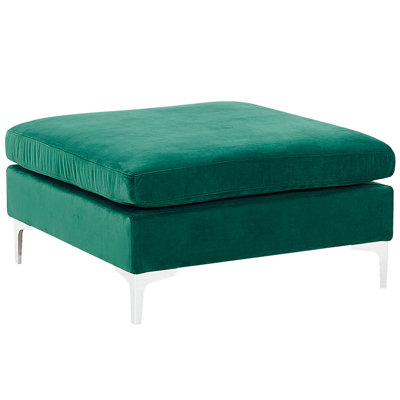 Modern Velvet Ottoman Green EVJA