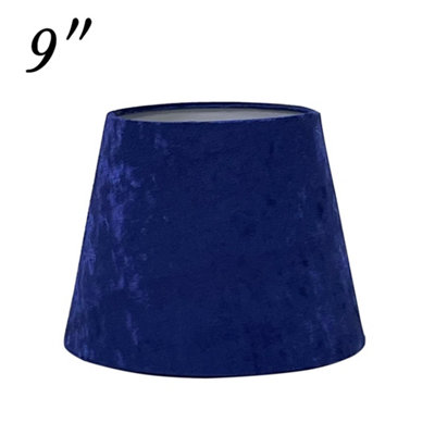 Modern Velvet Tapered Lampshade Navy Fabric Shade for Ceiling Pendant or Table Lamp 9 Inch