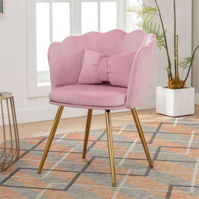 Baby pink velvet chair clearance