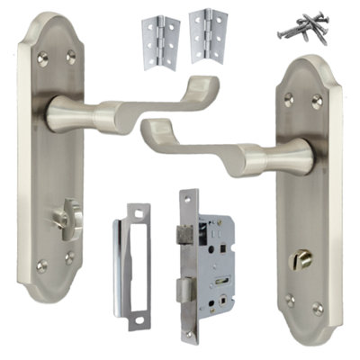 Modern Victorian Bath Ashford Ashworth Handle Satin Bathroom Door ...