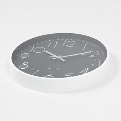 Modern Wall Clock Round Analogue Home Decor Small Bedroom Kitchen - 4