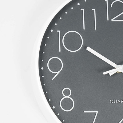 Modern Wall Clock Round Analogue Home Decor Small Bedroom Kitchen - 5