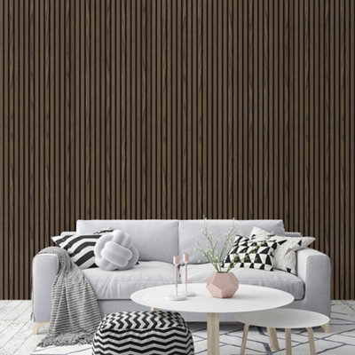 Modern Walnut Oak Acoustic Wall Panel