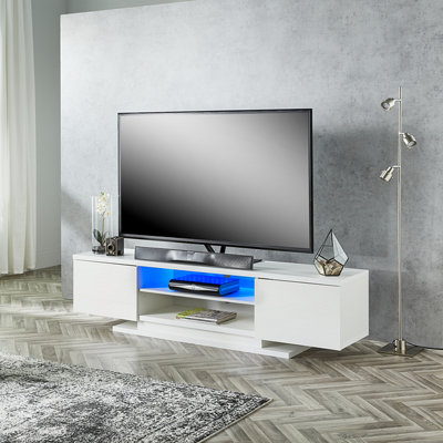 White gloss tv stand deals 65 inch