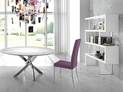 Modern White and Steel Shelving Unit for Stylish Home Organization