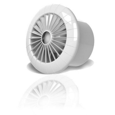 Modern White Bathroom Ceiling Extractor Fan 100mm / 4" | DIY at B&Q