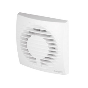 Modern White Bathroom Extractor Fan 100mm / 4" with 50mm Flange