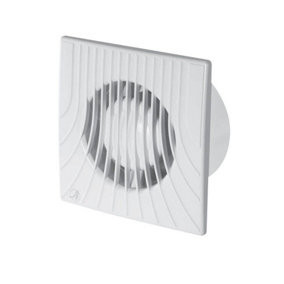 Modern White Bathroom Extractor Fan 100mm with Timer Ventilator