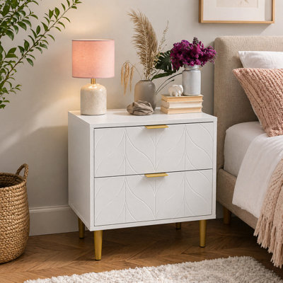 Costway Modern Nightstand With X-Shape Drawer – White, Compact 16" X 11" X 26", MDF, Perfect For Bedroom Or Living Room