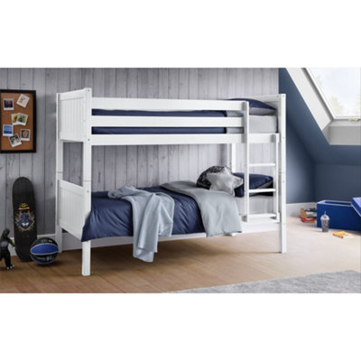 Modern White Bunk Bed 2x Single (90cm) | DIY at B&Q