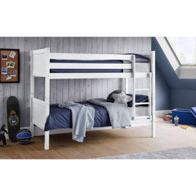 Modern White Bunk Bed 2x Single (90cm)
