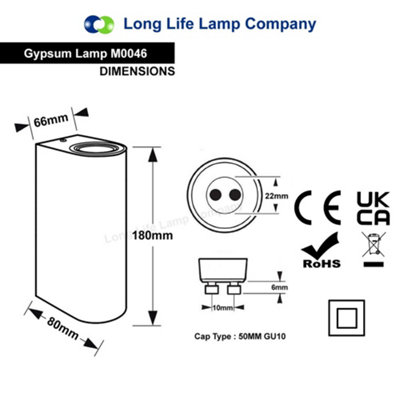 Modern White Ceramic Up & Down Contemporary Indoor Wall Light Lamp M0046