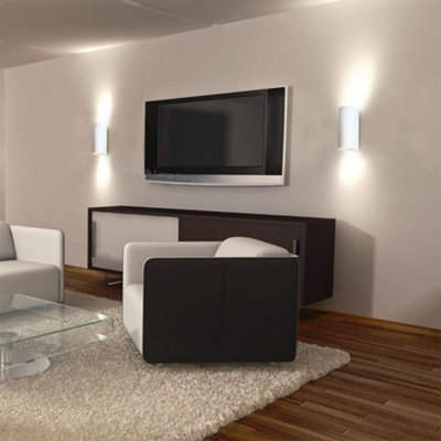 Modern White Ceramic Up & Down Contemporary Indoor Wall Light Lamp M0046