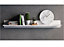 Modern White Gloss Shelf Wall Mounted Long Panel Storage Unit 150cm Azteca T - White Gloss