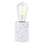 Modern White Mosaic Concrete Table Lamp for Vintage Industrial Style Light Bulbs