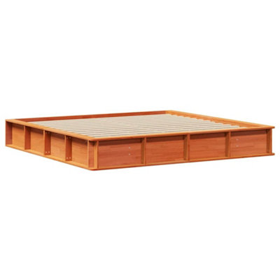 Modern with Storage Wax brown 200 x 200 cm Wood