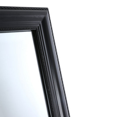 Modern Wood Beveled Freestanding Framed Full Length Mirror H 1500mm
