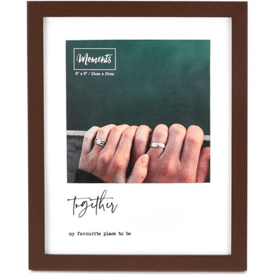 Modern Wooden Brown Photo Frame 6x 6