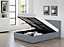 MODERNIQUE Grey 4ft6, Ottoman Double Storage Bed Faux Leather in Grey