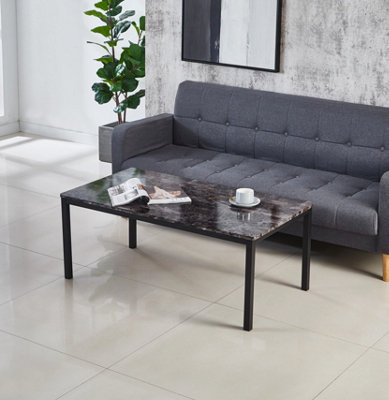 Modernique Grey MDF Marble Effect Top Coffee Table