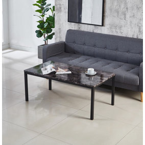 Modernique Grey MDF Marble Effect Top Coffee Table