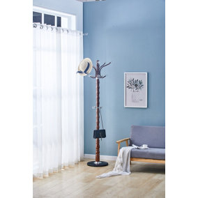 Modernique Vetro Brown Thick Metal Tube Stand Tube Coat Rack with Heavy Sturday Marble Base