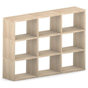 Modular 9 Wide Cube Oak  173.8L x 109.6H x 32.8D