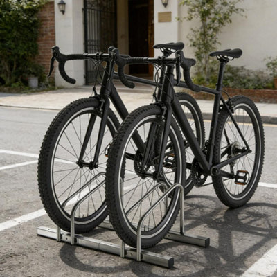 Modular Bike Parking Rack for 2 Bicycles Heavy Duty Metal Bicycle ...
