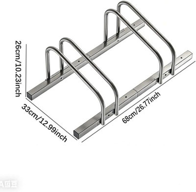 Modular Bike Parking Rack for 2 Bicycles Heavy Duty Metal Bicycle ...