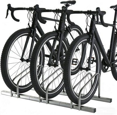 Modular Bike Parking Rack for 3 Bicycles Heavy Duty Metal Bicycle ...