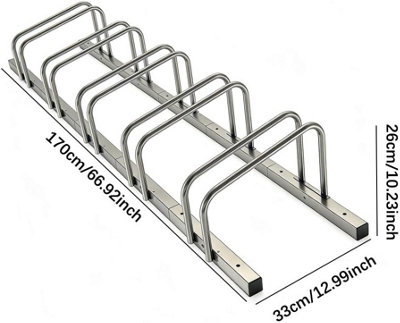 Modular Bike Parking Rack for 5 Bicycles Heavy Duty Metal Bicycle ...