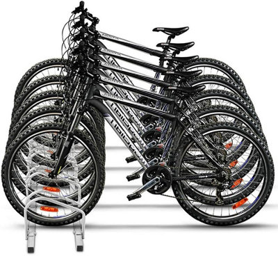Modular Bike Parking Rack for 5 Bicycles Heavy Duty Metal Bicycle ...