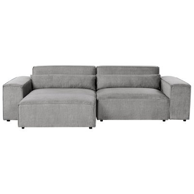 Modular Corner Sofa 3 Seater HELLNAR Right Hand Grey Fabric