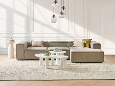 Modular Corner Sofa 4 Seater ARDAL Left Hand Light Brown Corduroy