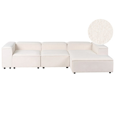 Modular Corner Sofa 4 Seater ARDAL Left Hand Off-White Boucle
