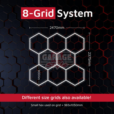 MODULAR HEXAGON LIGHTING SYSTEM - EIGHT GRID