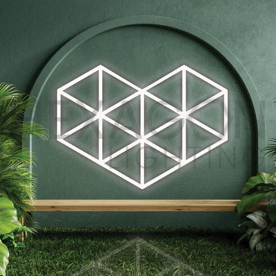 MODULAR HEXAGON LIGHTING SYSTEM -Hex Heart GEO Lighting Grid