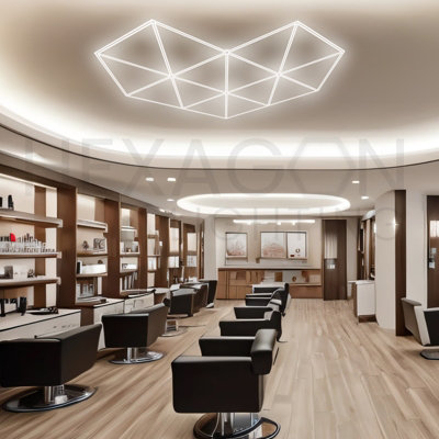 MODULAR HEXAGON LIGHTING SYSTEM -Hex Heart GEO Lighting Grid