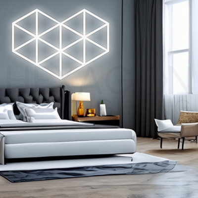 MODULAR HEXAGON LIGHTING SYSTEM -Hex Heart GEO Lighting Grid