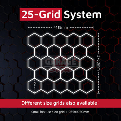 MODULAR HEXAGON LIGHTING SYSTEM - TWENTY-FIVE GRID