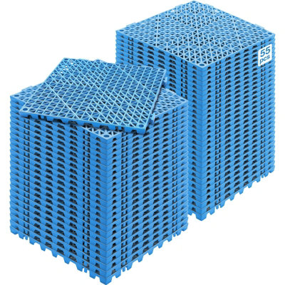 Modular Interlocking Cushion, 55 Pack 30 x 30 cm Splicing Drainage Mats ...