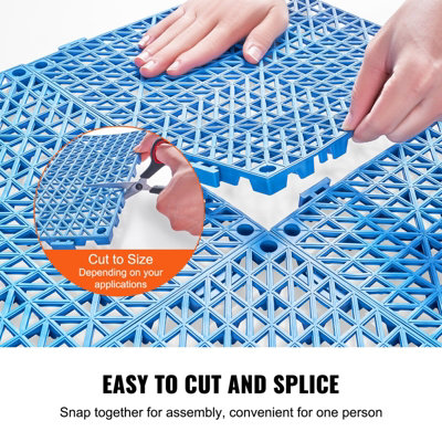Modular Interlocking Cushion, 55 Pack 30 x 30 cm Splicing Drainage Mats ...