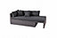 Modular L Shape Garden Furniture Sofa Set in Grey Rattan