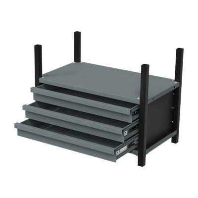 Modular Racking Mid Unit 3 Drawer & 1 Shelf 580mm