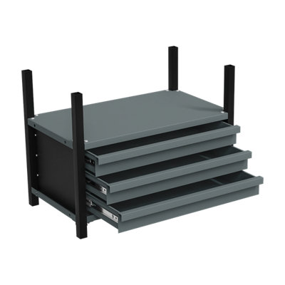 Modular Racking Mid Unit 3 Drawer & 1 Shelf 580mm