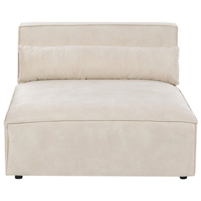 Modular Sofa 2 Seater HELLNAR Velvet Light Beige